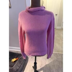 Westside Pink cotton/Cashmere Knit Roll Neck Sweater Size S